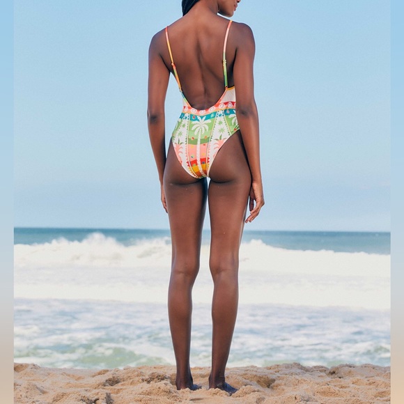 Farm Rio Rainbow Sunset One Piece Swimsuit - Picture 3 of 7